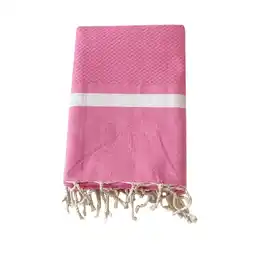 Decathlon Traditionele wafelstructuur hammamhanddoek Roze 200x200 - Melissa Roze XL aanbieding