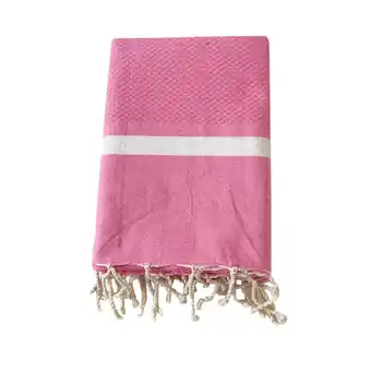 Decathlon Traditionele wafelstructuur hammamhanddoek Roze 200x200 - Melissa Roze XL aanbieding
