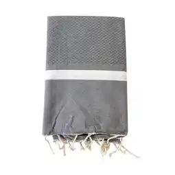 Decathlon Traditionele wafelstructuur hammamhanddoek Grijs 200x200 - Melissa Grijs XL aanbieding