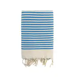 Decathlon Traditionele wafelstructuur hammamhanddoek Blauw 200x200 - Yadara Turquoise XL aanbieding