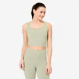 Decathlon Fitnesstop met vierkante hals voor dames aanbieding