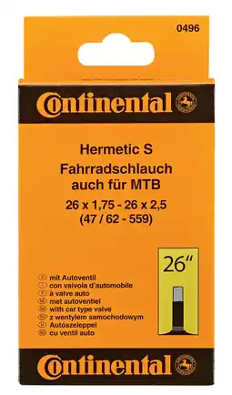 Decathlon CONTINENTAL fietsband binnenband 26 inch x 1.75 - 2.125, autoventiel aanbieding