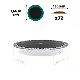 Decathlon Springmat voor trampoline diameter 3m66 met 72 veren 180mm lang aanbieding