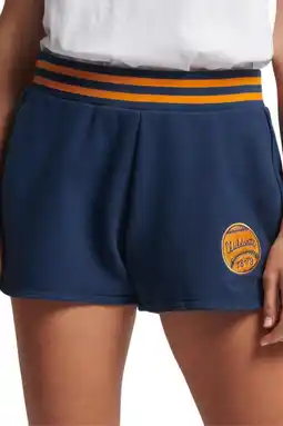Decathlon Superdry sportshort voor dames Vintage Collegiate aanbieding