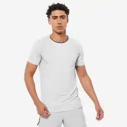 Decathlon HERENSHIRT MET KORTE MOUWEN VOOR CROSSTRAINING CELLIANT GRIJS aanbieding