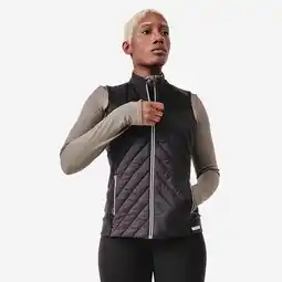 Decathlon Bodywarmer voor hardlopen dames Warm zwart aanbieding