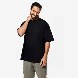 Decathlon Fitnessshirt voor heren 520 loose fit zwart aanbieding