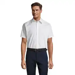 Decathlon Heren Broadway Stretch Overhemd met Korte Mouwen (Wit) aanbieding