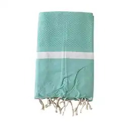 Decathlon Traditionele wafelstructuur hammamhanddoek Blauw 200x200 - Melissa Aruba XL aanbieding