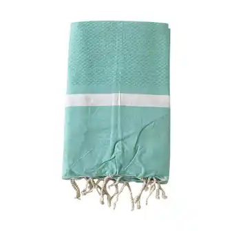 Decathlon Traditionele wafelstructuur hammamhanddoek Blauw 200x200 - Melissa Aruba XL aanbieding