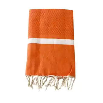 Decathlon Traditionele wafelstructuur hammamhanddoek Oranje 200x200 - Melissa Oranje XL aanbieding