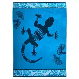 Decathlon Serviette de plage éponge velours Jacquard Kaly 140x180 400g/m² aanbieding