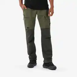 Decathlon Stevige trekkingbroek voor heren MT500 kaki aanbieding