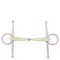 Decathlon Roestvrijstalen enkelgebroken paardenbit BR Equitation Apple Mouth aanbieding