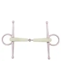 Decathlon Roestvrijstalen enkelgebroken paardenbit BR Equitation Apple Mouth aanbieding