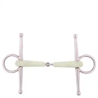 Decathlon Roestvrijstalen enkelgebroken paardenbit BR Equitation Apple Mouth aanbieding
