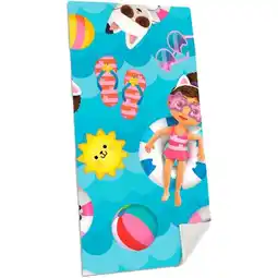 Decathlon Katoenen badhanddoek voor kinderen Kids Licensing Gabbys Dollhouse aanbieding