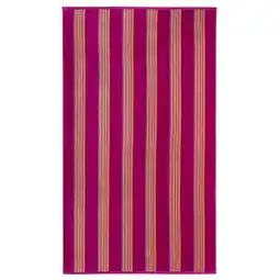 Decathlon Strandlaken Badstof Velours Jacquard Roze 90x170 400g/m² - Milonga Fuchsia aanbieding
