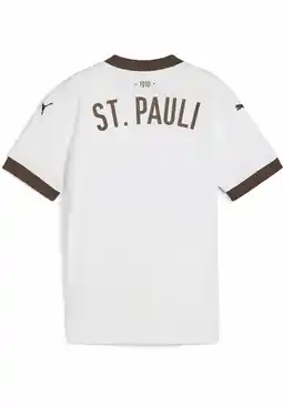 Decathlon FC St. Pauli 24/25 uitshirt voor jongeren PUMA White Espresso Brown aanbieding