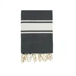 Decathlon Traditionele platte hammamhanddoek Blauw 100x200 190g/m² - Kozo Royal aanbieding