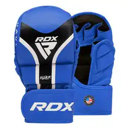 Decathlon Aura+ T-17 Shooter MMA Handschoenen Zwart/Blauw - Zwart/Blauw - S aanbieding