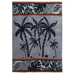 Decathlon XL-strandlaken van velours jacquard grijs 140x180 400g/m² - Inagua aanbieding