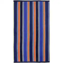 Decathlon Strandlaken Badstof Velours Jacquard Blauw 100x175 470g/m² - Kapados aanbieding