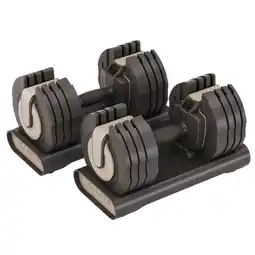 Decathlon Smart Stack 50 Verstelbare Dumbbells - 2 x 22,5 kg aanbieding