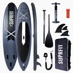 Decathlon Opblaasbare SUP-board set - Touring Stand Up Paddle 10'8 Lailani Grijs - Zwart aanbieding