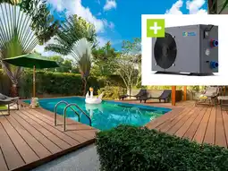 Decathlon Houten zwembad rechthoekig Panama- 620 x 410 x 145 cm + warmtepomp - Vermogen aanbieding