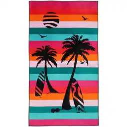 Decathlon Strandlaken Badstof Velours Jacquard Multicolor 95x175 470g/m² - Maupiti aanbieding