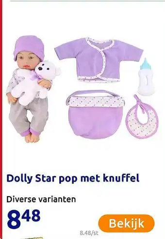 Action Dolly Star Pop Met Knuffel aanbieding