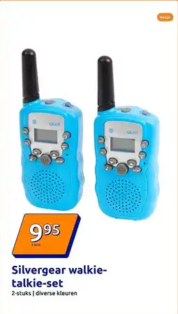 Action Silvergear walkie talkie-set aanbieding