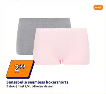 Action Sensabelle seamless boxershorts aanbieding