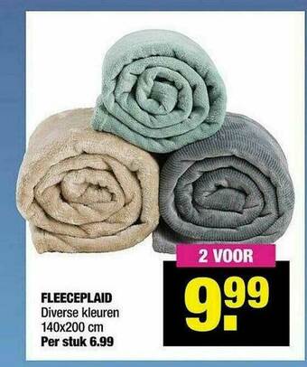 Big Bazar Fleeceplaid aanbieding