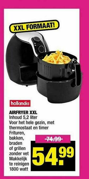 Big Bazar Hollandia Airfryer Xxl aanbieding