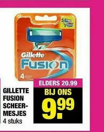 Big Bazar Gillette Fusion Scheer-mesjes aanbieding