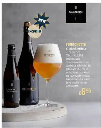 Delhaize Fourchette Sterk Blond Bier aanbieding