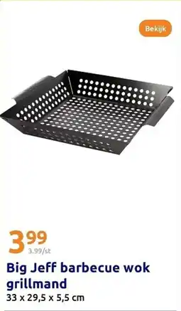Action Big Jeff barbecue wok grillmand aanbieding