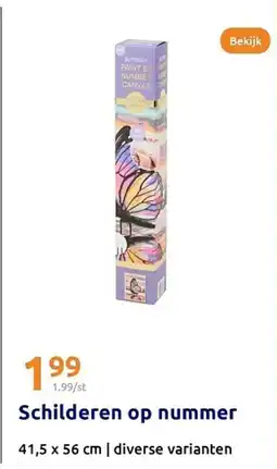 Action Schilderen op nummer aanbieding