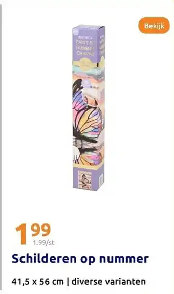 Action Schilderen op nummer aanbieding