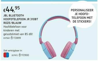 Jbl Bluetooth Hoofdtelefoon Jr 310bt Roze Blauw