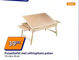 Action Puzzeltafel met uitklapbare poten aanbieding