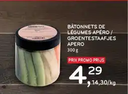 Alvo Bâtonnets de légumes apéro groentestaafjes apero aanbieding