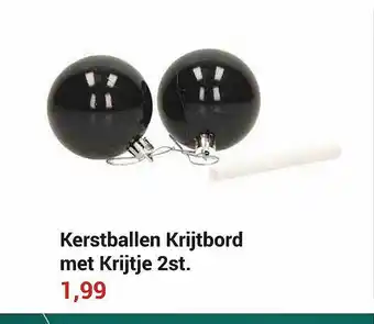 Kerstballen Krijtbord Met Krijtje