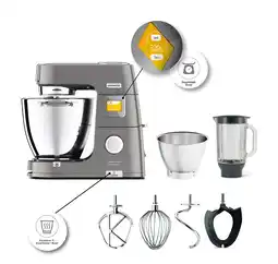 Krëfel Keukenrobot Titanium Chef Patissier XL met geïntegreerde weegschaal en warmfuntie KWL90.124SI aanbieding