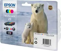 Krëfel Multipack Claria Premium Ink 26 Zwart + 3 kleuren aanbieding