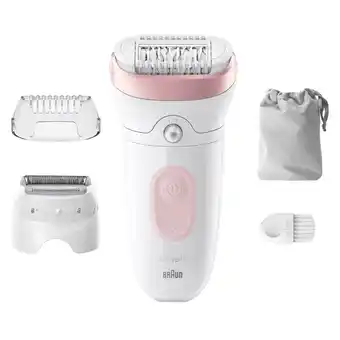 Krëfel Braun Silk·épil, Epilator voor Eenvoudige Ontharing, Langdurig Gladde Huid, 7-030, Wit/Flamingo aanbieding