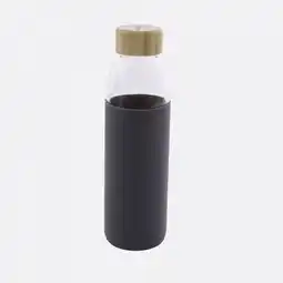 Krëfel GLAZEN FLES MET SILICONE SLEEVE DONKERGRIJS 580ML aanbieding