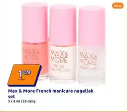 Action Max & More French manicure nagellak set aanbieding